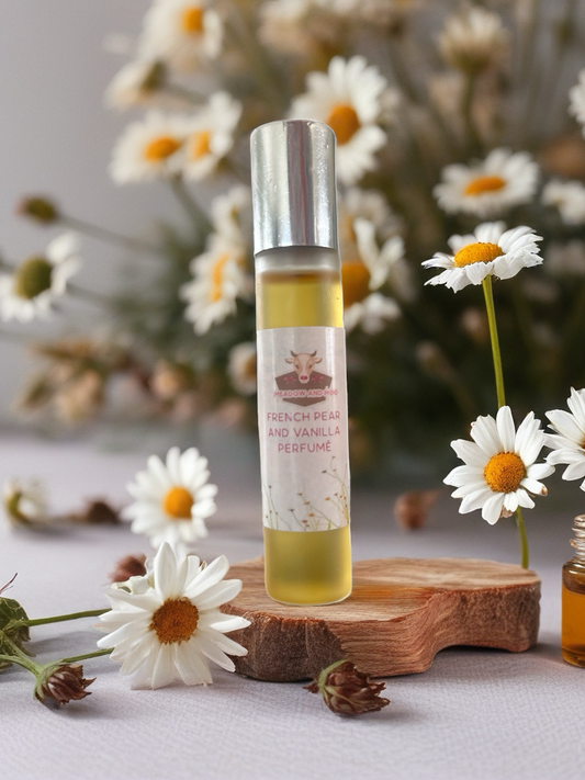 French pear and vanilla perfume